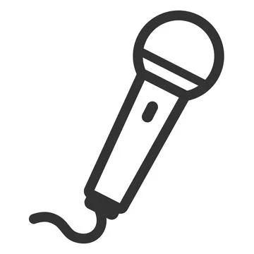 Microphone icon vector glyph style design Stock Illustration