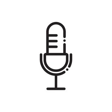 Microphone icon vector Stock Illustration