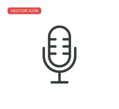 Microphone Icon Vector Illustration Design Stock Illustration