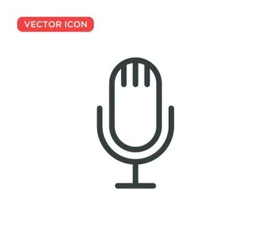 Microphone Icon Vector Illustration Design Stock Illustration