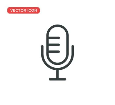 Microphone Icon Vector Illustration Design Stock Illustration