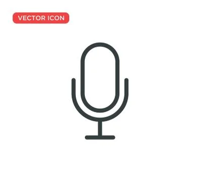 Microphone Icon Vector Illustration Design Stock Illustration