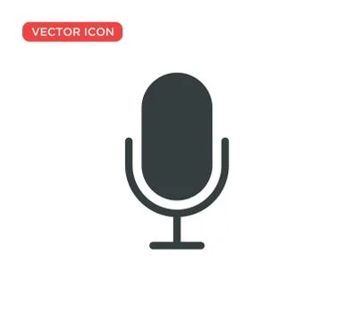 Microphone Icon Vector Illustration Design Illustrazione stock