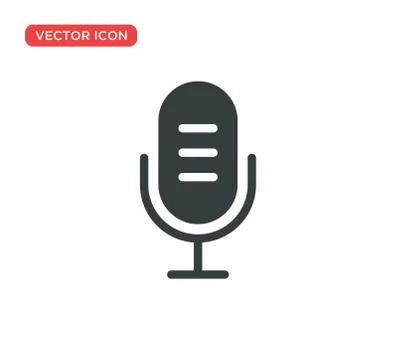 Microphone Icon Vector Illustration Design Stock Illustration