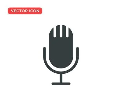 Microphone Icon Vector Illustration Design Illustrazione stock