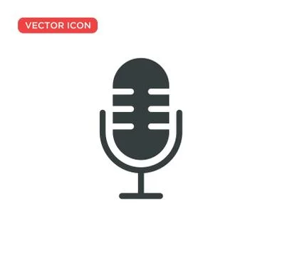 Microphone Icon Vector Illustration Design Stock Illustration