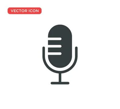 Microphone Icon Vector Illustration Design Stock Illustration