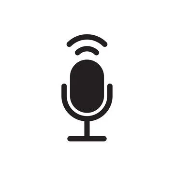 Microphone icon vector illustration for graphic design, logo, web site, socia Stock Illustration