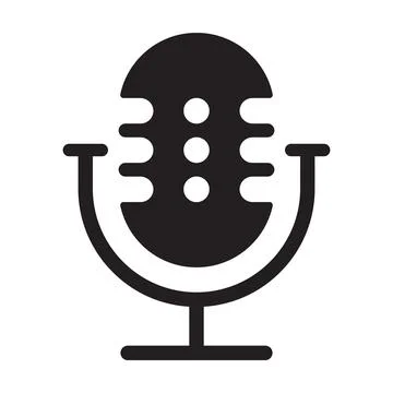 Microphone icon vector illustration for graphic design, logo, website, social Stock Illustration