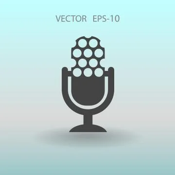 Microphone icon. vector illustration Stock Illustration