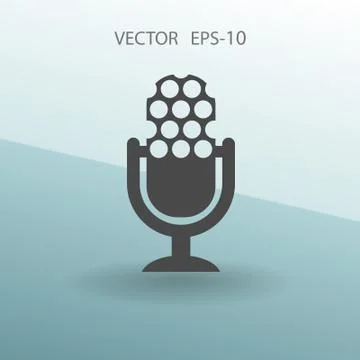 Microphone icon. vector illustration Stock Illustration