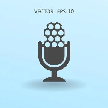 Microphone icon. vector illustration Stock Illustration