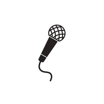 Microphone icon. Vector illustration isolated on white background Stock Illustration
