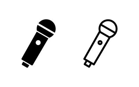 Microphone icon vector illustration. karaoke sign and symbol Stock Illustration
