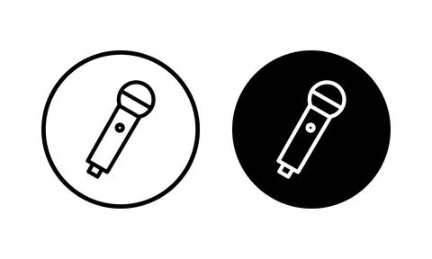 Microphone icon vector illustration. karaoke sign and symbol Stock Illustration