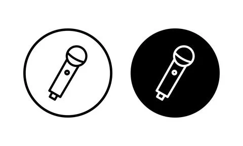 Microphone icon vector illustration. karaoke sign and symbol Illustrazione stock