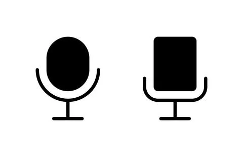 Microphone icon vector illustration. karaoke sign and symbol Stock Illustration