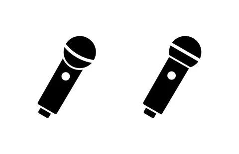Microphone icon vector illustration. karaoke sign and symbol Stock Illustration