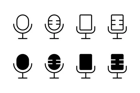 Microphone icon vector illustration. karaoke sign and symbol Stock-Illustration