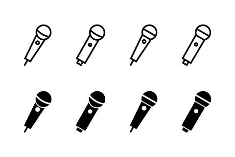 Microphone icon vector illustration. karaoke sign and symbol Stock Illustration