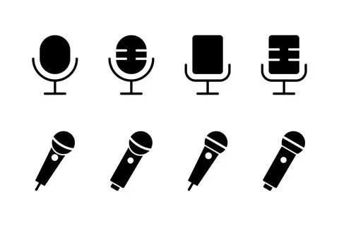 Microphone icon vector illustration. karaoke sign and symbol Stock Illustration