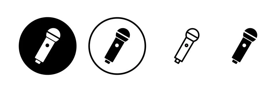 Microphone icon vector illustration. karaoke sign and symbol Stock Illustration