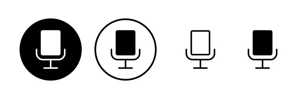 Microphone icon vector illustration. karaoke sign and symbol Stock Illustration