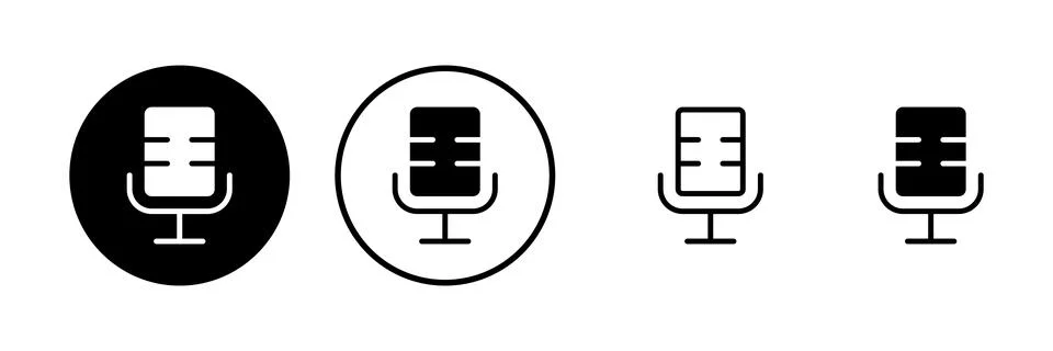 Microphone icon vector illustration. karaoke sign and symbol Ilustração Stock