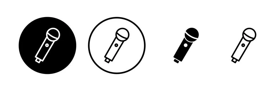 Microphone icon vector illustration. karaoke sign and symbol Stock Illustration