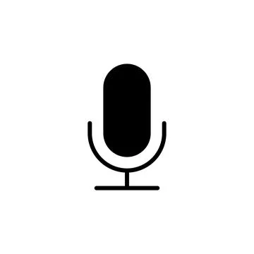 Microphone icon vector. karaoke icon vector Stock Illustration