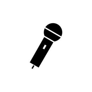 Microphone icon vector. karaoke icon vector Stock Illustration