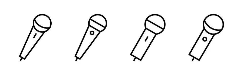 Microphone icon vector. karaoke icon vector Stock Illustration