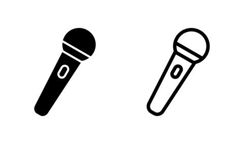 Microphone icon vector. karaoke icon. podcast icon Stock Illustration