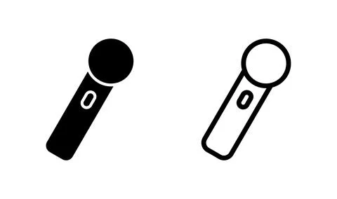 Microphone icon vector. karaoke icon. podcast icon Stock Illustration