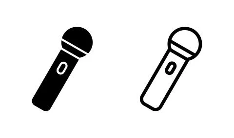 Microphone icon vector. karaoke icon. podcast icon Stock Illustration