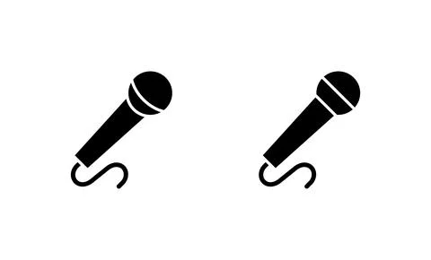 Microphone icon vector. karaoke sign and symbol Stock Illustration