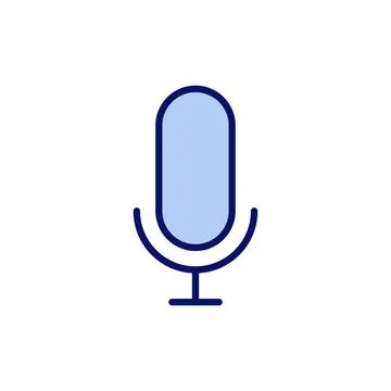 Microphone icon vector. karaoke sign and symbol Illustrazione stock