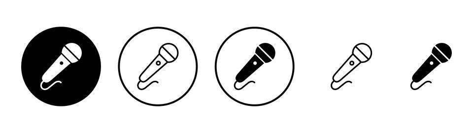Microphone icon vector. karaoke sign and symbol Illustrazione stock