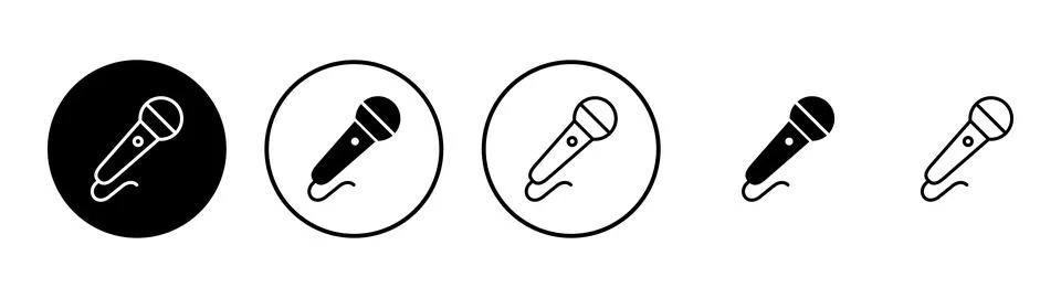 Microphone icon vector. karaoke sign and symbol 스톡 일러스트