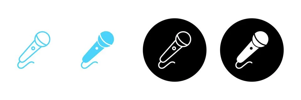 Microphone icon vector. karaoke sign and symbol Stock Illustration