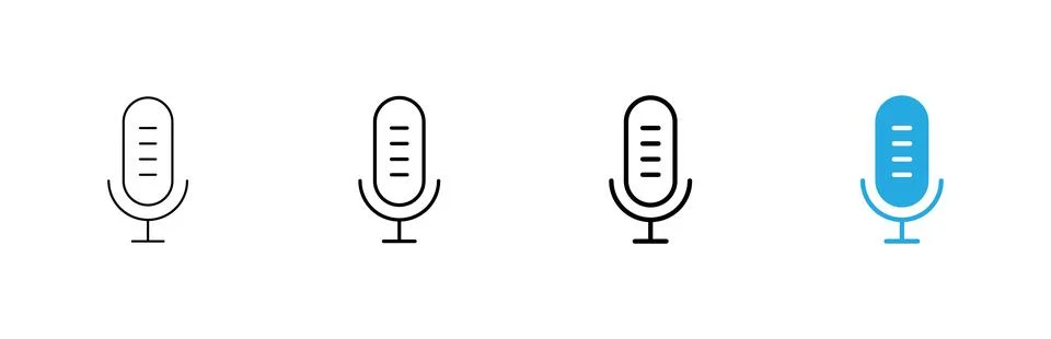 Microphone icon vector. karaoke sign and symbol Stock Illustration