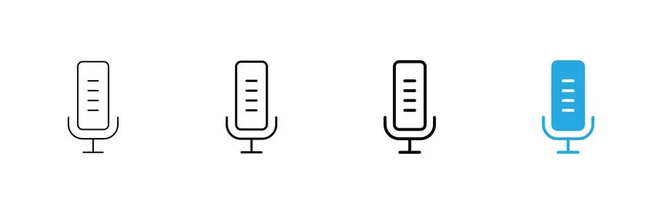Microphone icon vector. karaoke sign and symbol Ilustração Stock