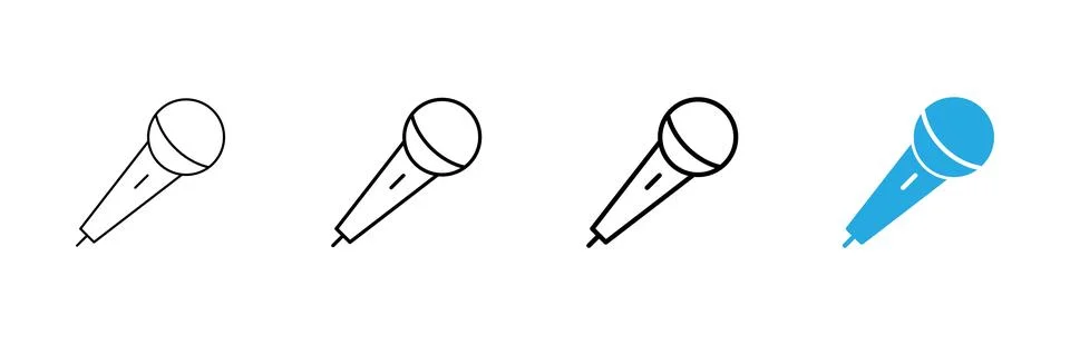 Microphone icon vector. karaoke sign and symbol Stock Illustration