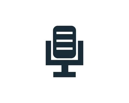 Microphone Icon Vector Logo Template Illustration Design Stock Illustration