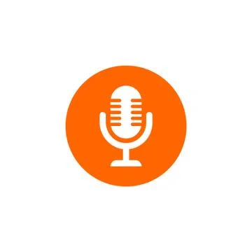 Microphone icon vector. Music logo template. Stock Illustration
