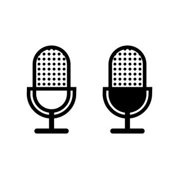 Microphone icon vector. Music logo template. Stock Illustration