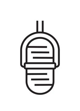 Microphone icon vector in thin line style. Voice over sign. Microphone symbol 스톡 일러스트