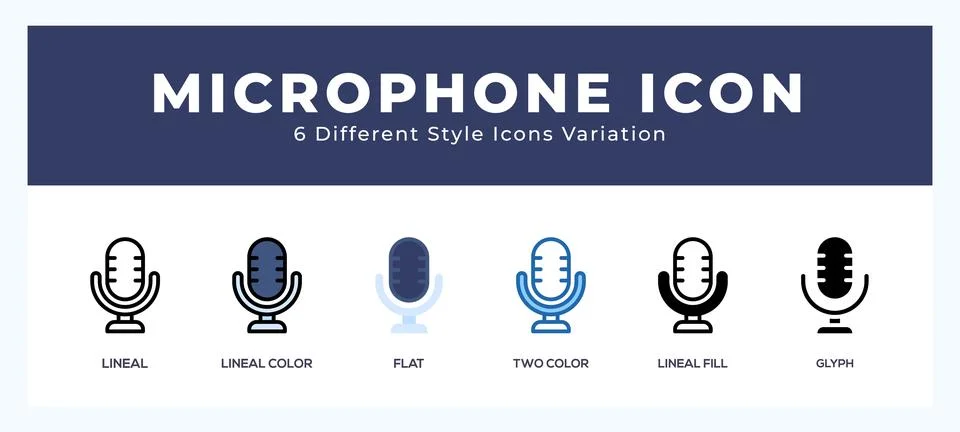 Microphone icon vector for web. and mobile app Stockillustratie