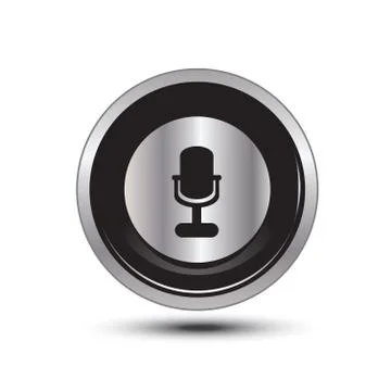 Microphone icon web Illustrazione stock