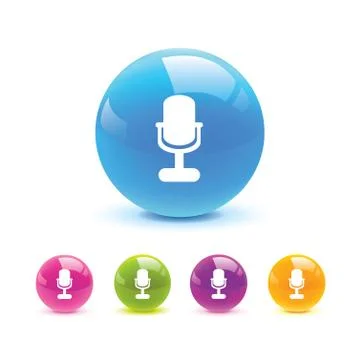 Microphone icon web Stock Illustration